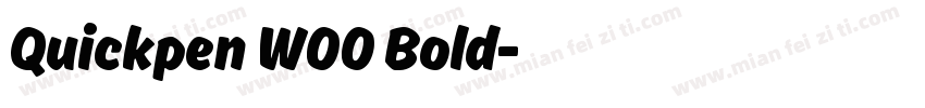 Quickpen W00 Bold字体转换